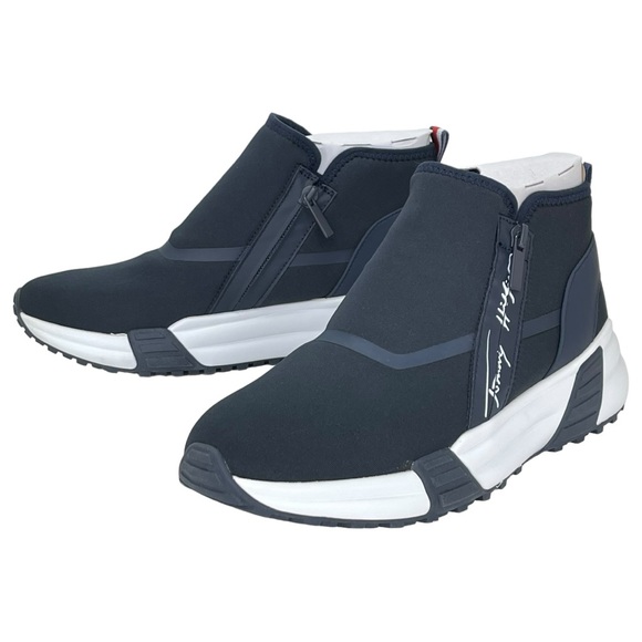 Tommy Hilfiger Morney Navy Stretch Womens Fashion Sneakers Size 10M - Picture 8 of 13